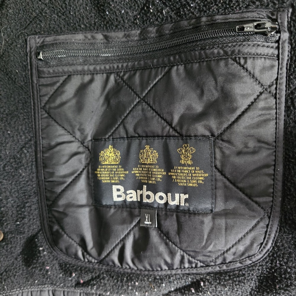 Barbour Black Quilted Liddesdale Jacket Size XL Chore Work Coat Heritage Barn - Picture 2 of 16